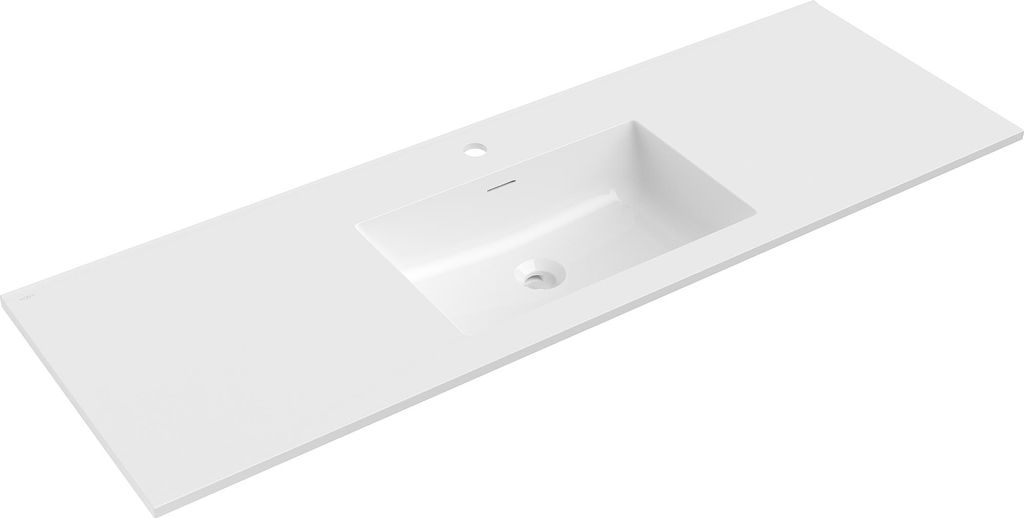 Mexen Otis lavabo encastré 141 x 46,5 cm, blanc brillant - Image du produit 