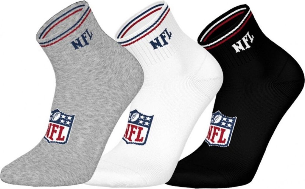 NFL Uni Quarter Socken - SHIELD LOGO 3er Pack - 35-39