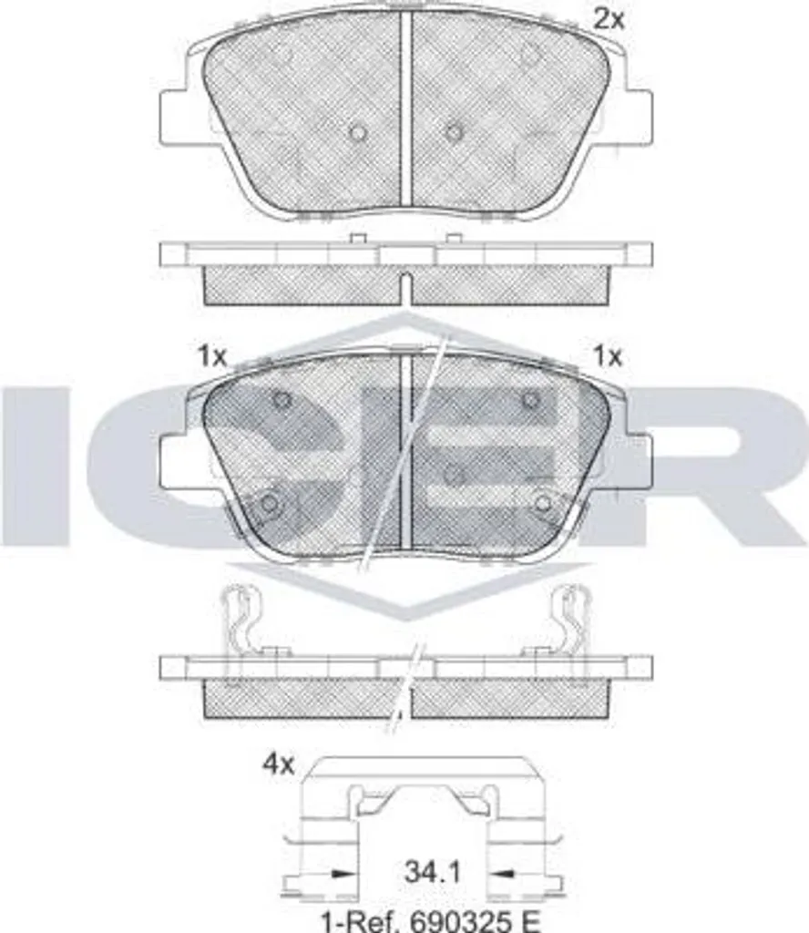Plaquettes de Frein pour Kia Optima et Hyundai Sonata OE 581013QA10