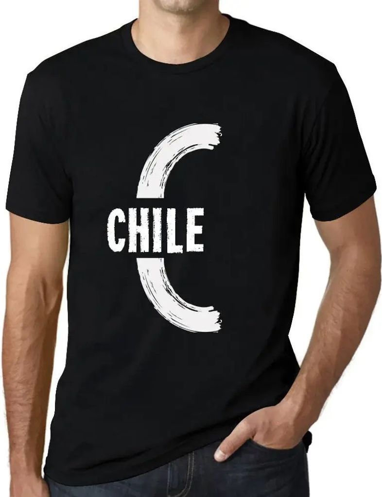 Herren Grafik T-Shirt Chile Öko-Verantwortlich Vintage Jahrgang Kurzarm Lustige Druck Geburtstag Geschenk Mann