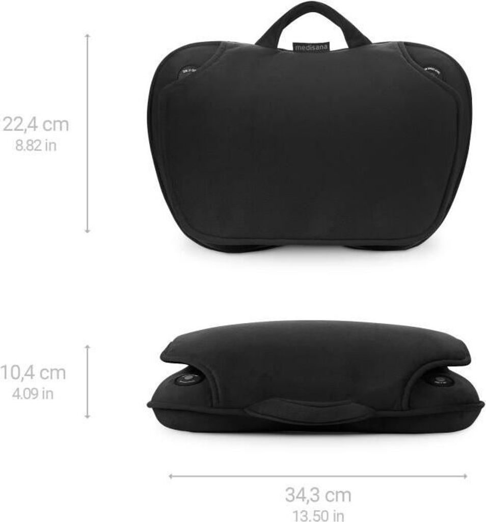 MEDISANA MC 850 - Shiatsu-Massagekissen für Schultern, Rücken, Beine und Nacken - 2 Geschwindigkeiten - Wärmefunktion - Flexible Polsterung