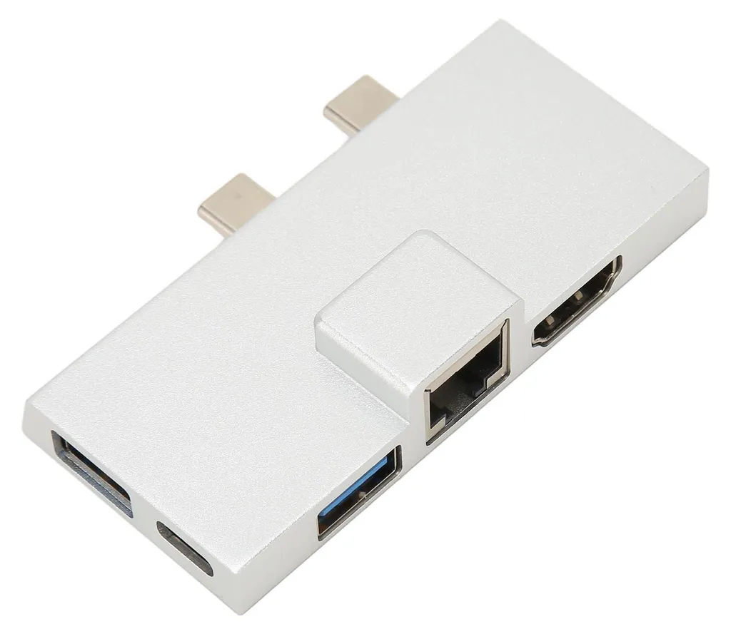 Adaptateur Hub USB-C Double pour Surface Pro 8 et 9 - Station 7 Ports