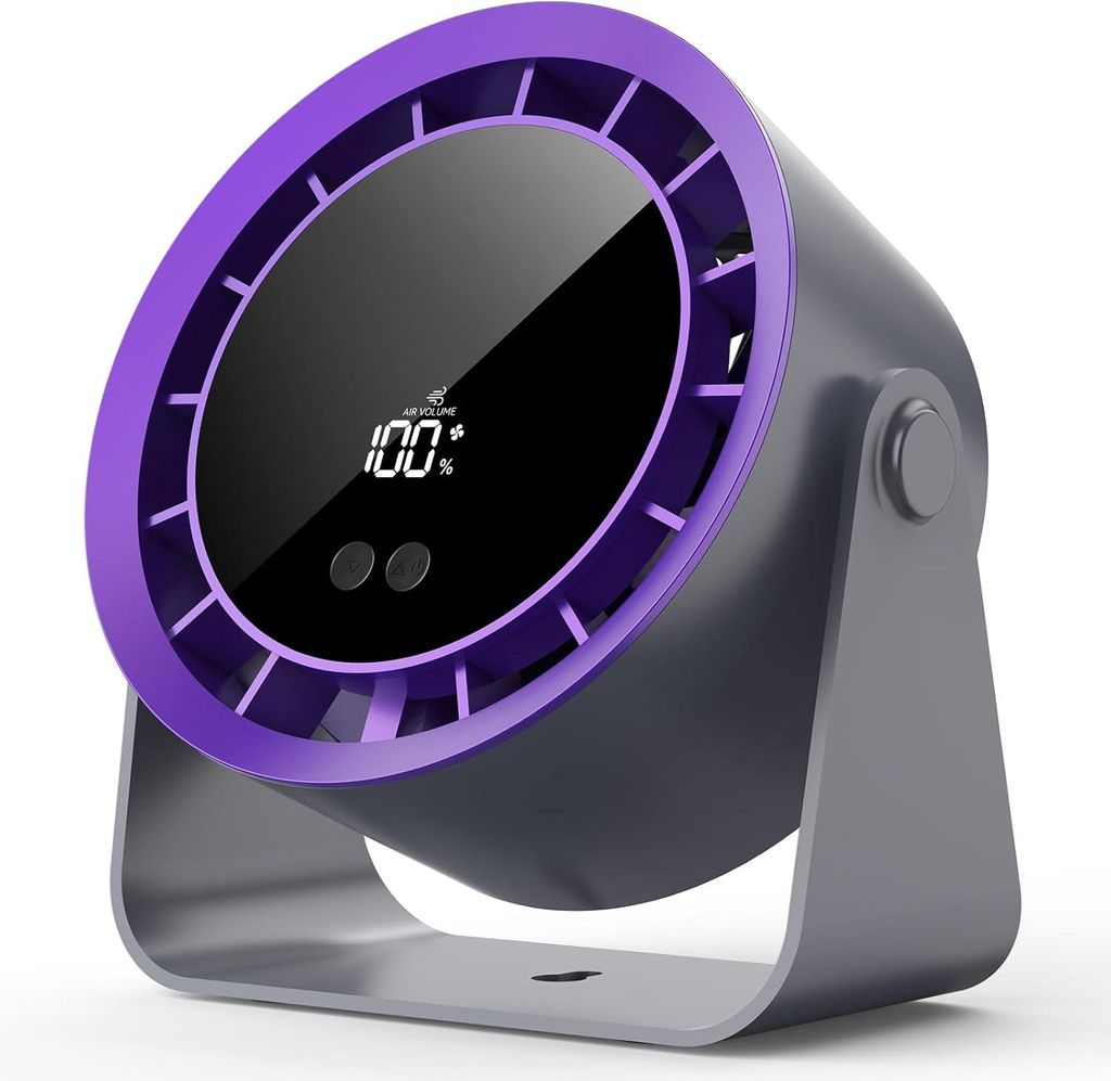 Stolný ventilátor, 2 v 1, USB ventilátor s digitálnym LED Obrázok produktu 