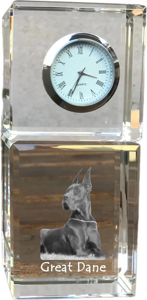 Alano Tedesco I Orologio in Cristallo Art-Dog | Regalo Personalizzato Cane