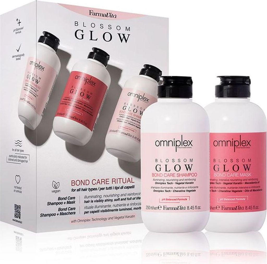 Farmavita omniplex blütenglanz kit bond pflege ritual mit shampoo und maske 250ml