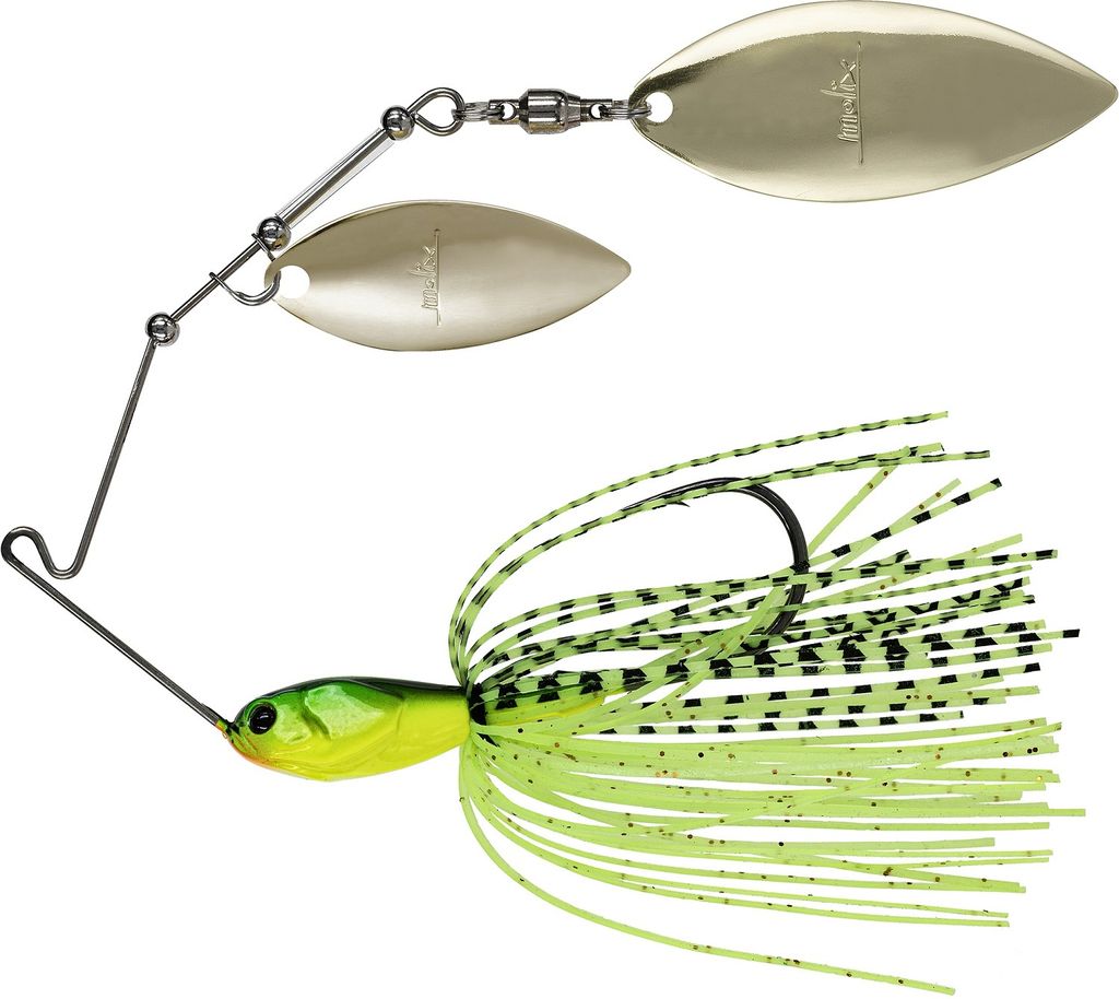 MOLIX Muscle Ant Spinnerbait 3/8 oz Double Willow, Wire Bait, Paris Chartreuse, MA38DW-602
