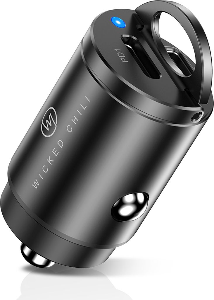 Wicked Chili 45W Tiny KFZ Adapter Dual USB-C Schnellader für Zigarettenanzünder kompatibel mit iPhone 17, 16, 15, 14, iPad Ladegerät, Samsung PP...