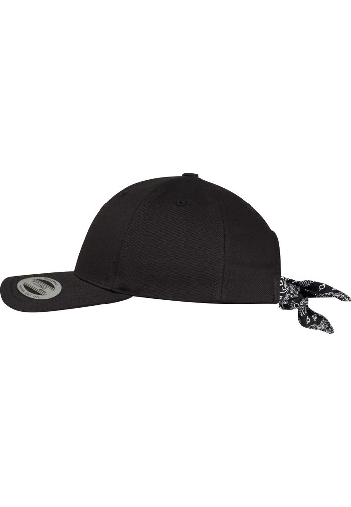 Flexfit Curved Bandana Snapback Cap - schwarz