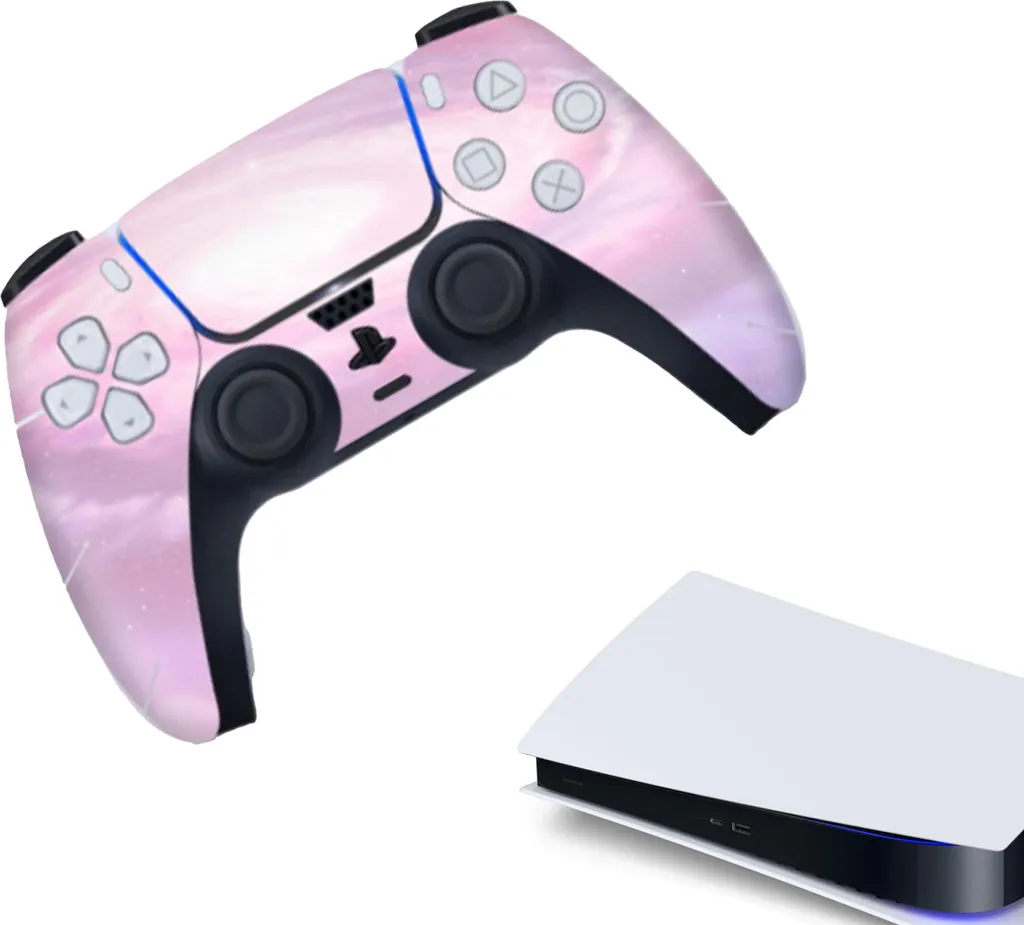 Adesivo per controller PS5, PlayStation 5 - Skin per videogiochi ad alte prestazioni - Accessori protettivi - Rosa
