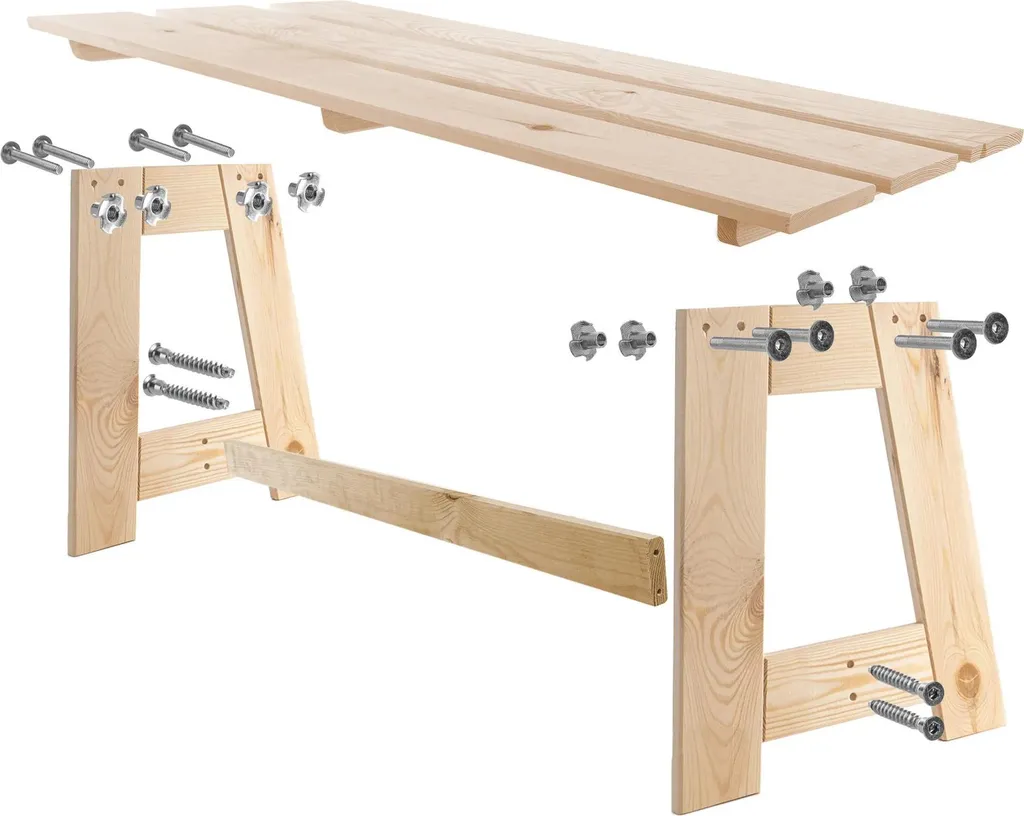 Panchina in Legno Professionale 119 cm - Arredo Urbano e Giardino - 6
