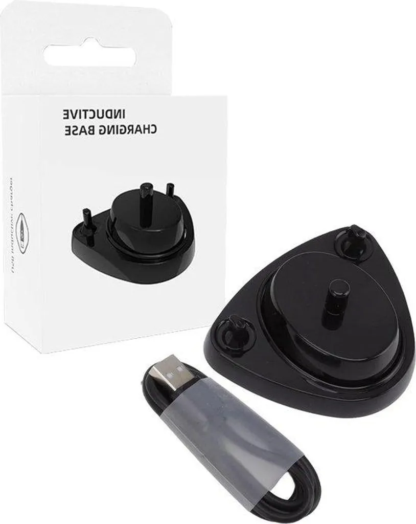 Chargeur brosse à dents électrique induction USB - Station de recharge noire compacte