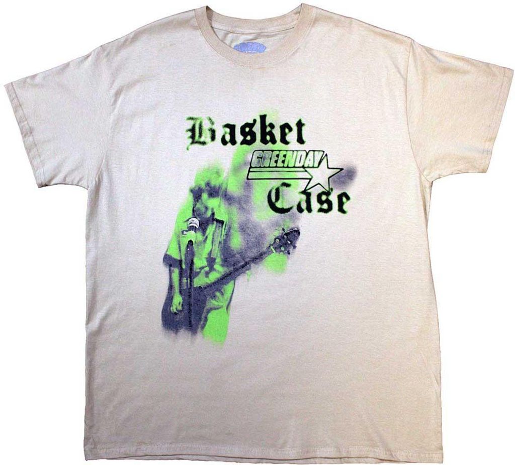 Green Day - "Basket Case Mic Stand" T-Shirt für Herren/Damen Uni RO12311 (L) (Sand)