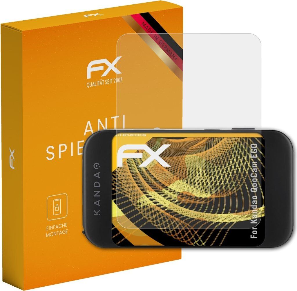 atFoliX FX-Antireflex 3x Schutzfolie kompatibel mit Kandao QooCam EGO Displayfolie