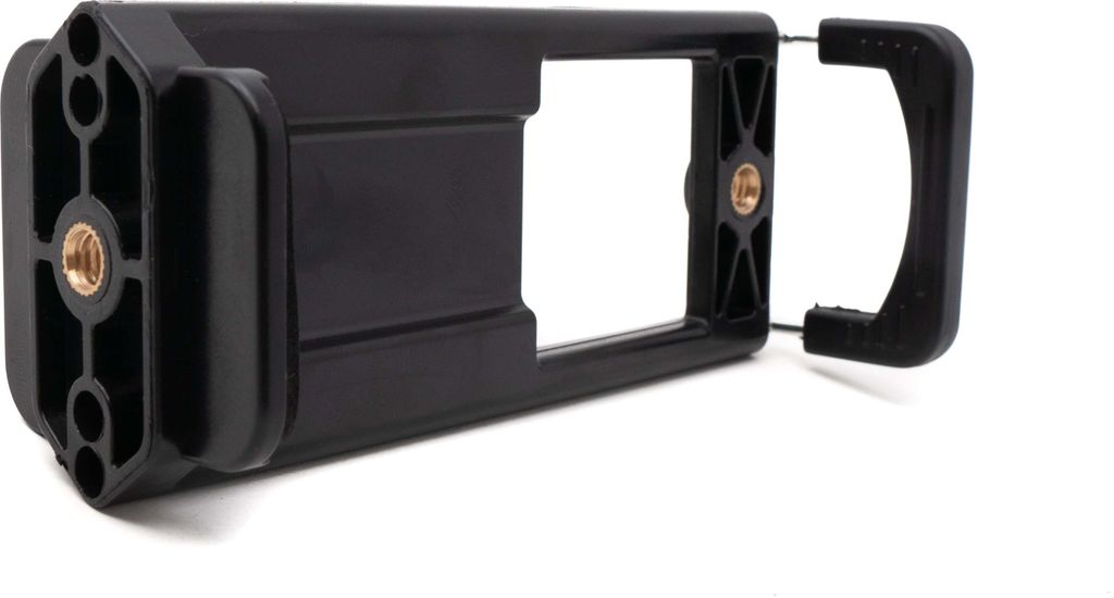 SYSTEM-S Smartphone Tablet Halterung Befestigung in Schwarz für Kamera Stativ Stick