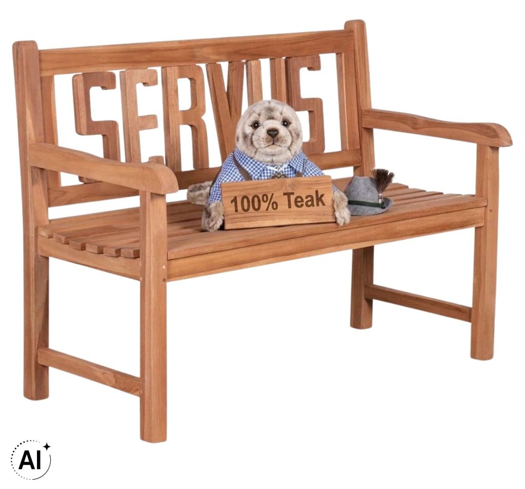 Gartenbank  Servus Teak 2-Sitzer Wetterfest Bank Teakholz Produktbild 