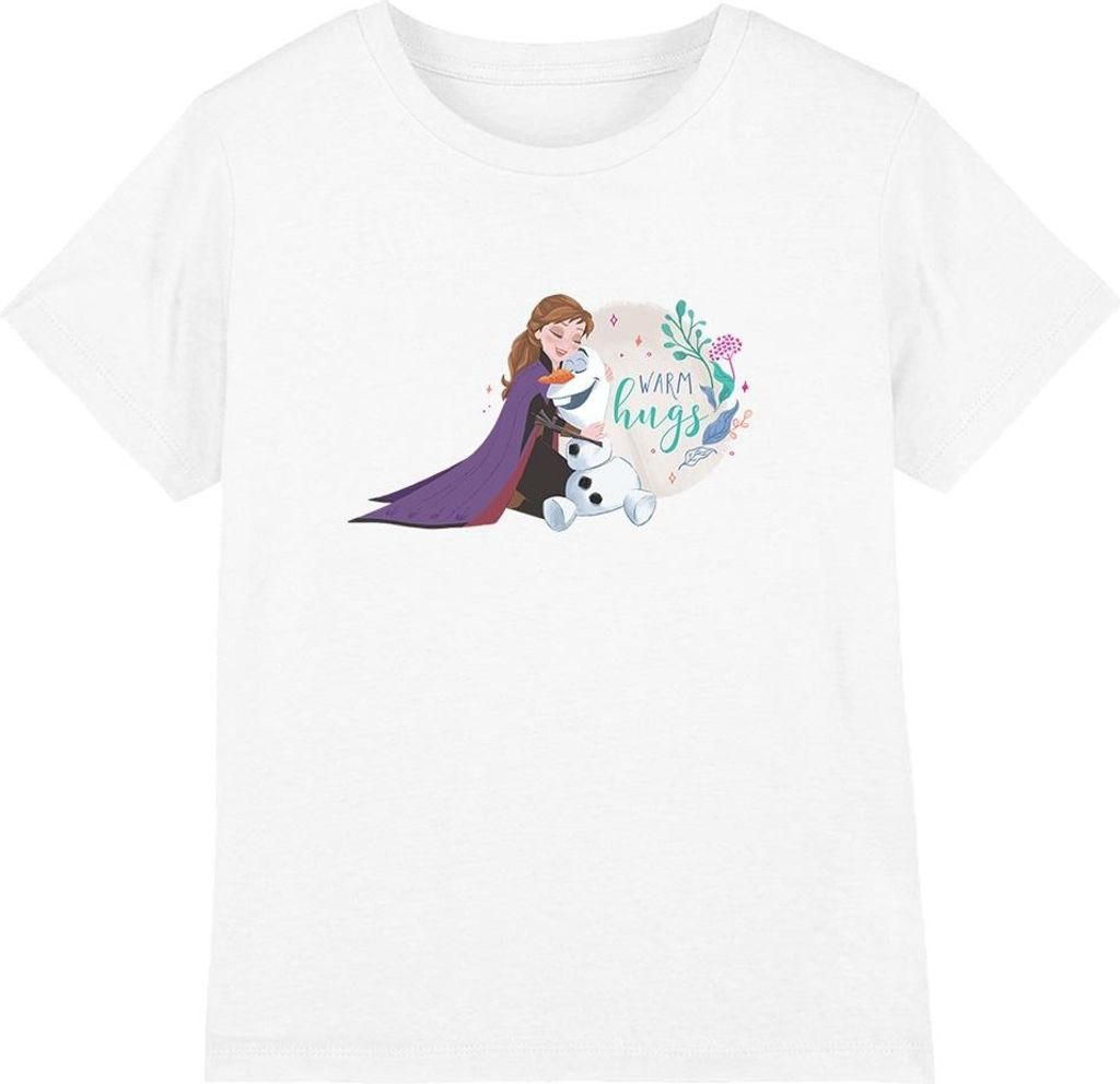 Frozen - "Like Warm Hugs" T-Shirt für Kinder TV4475 (152-158) (Weiß)