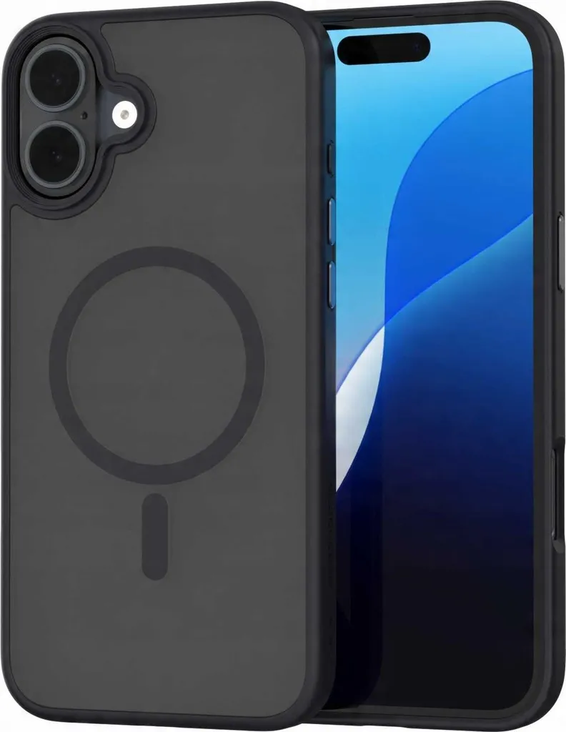 Coque iPhone 16 Plus noir Spacecase - Dos Anti-Rayures et Aimants Mag