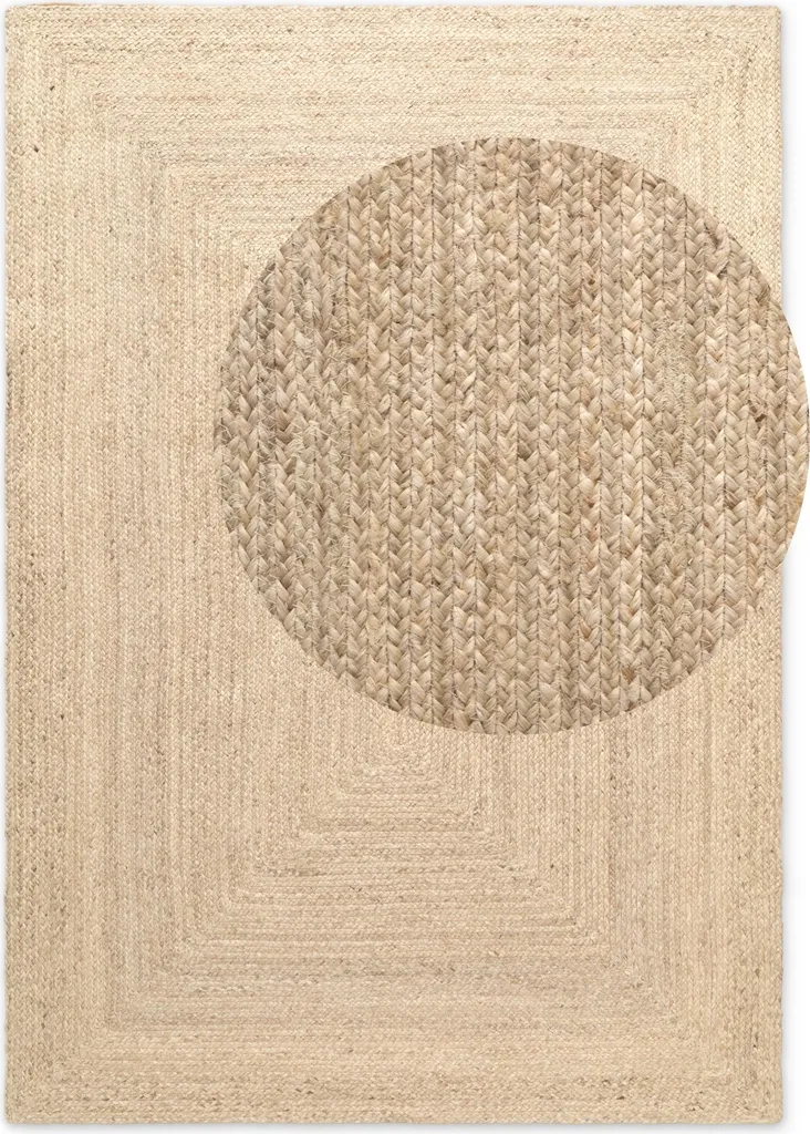 Tapis Sharmila Beige 80x150 cm anti-poussière et facile à nettoyer