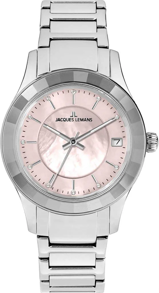 Jacques Lemans 1-2194D Montre femme Venise en acier et nacre rose