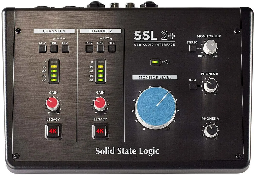Carte Son USB SSL 2+ Solid State Logic Interface MIDI pour Home Studio