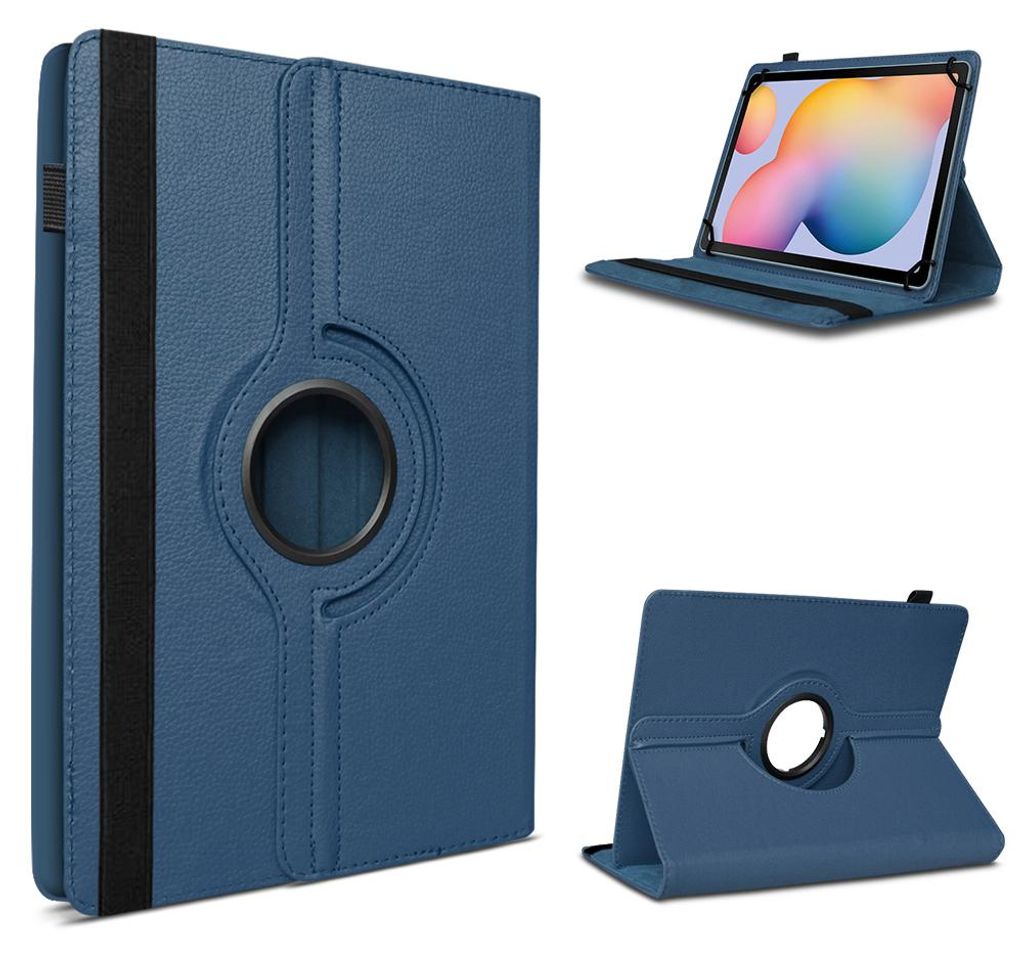 Tablet Hülle für Samsung Galaxy Tab S6 Lite Tasche Schutz Case Cover 360 DrehbarFarbe 360 Uni:Blau