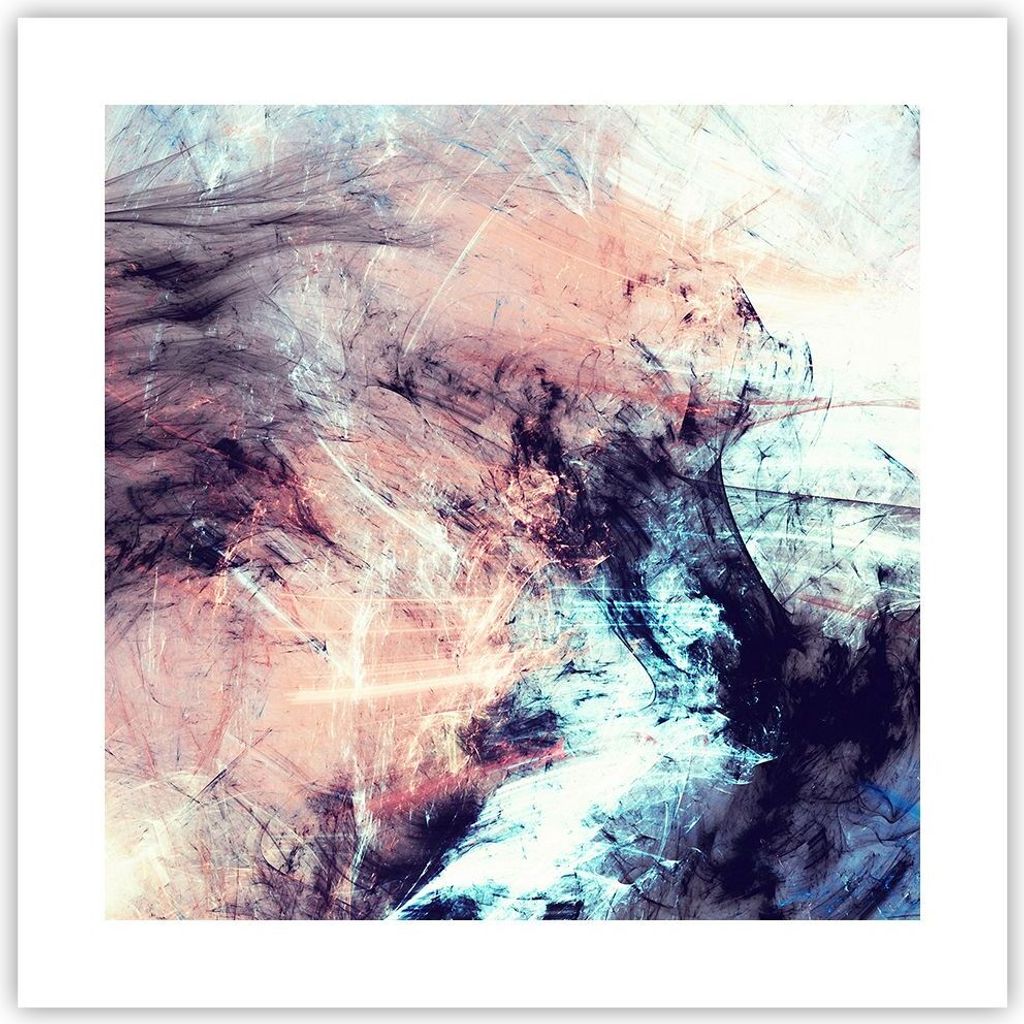 Poster - Poster ohne Rahmen - Abstraktion modern - 40x40 cm - Wand Bild - Wanddeko - Wandbilder - Kunstposter - Wandposter - Bilder - Kunstdruck - ...