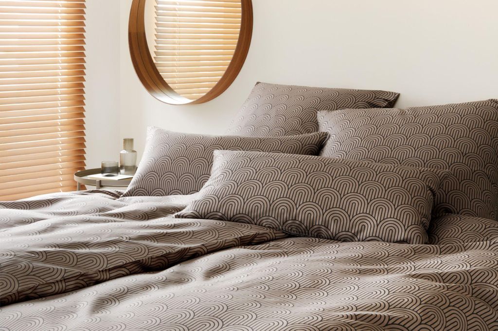 elegante Mako-Satin Bettwäsche Maison Arcs basalt 135x200