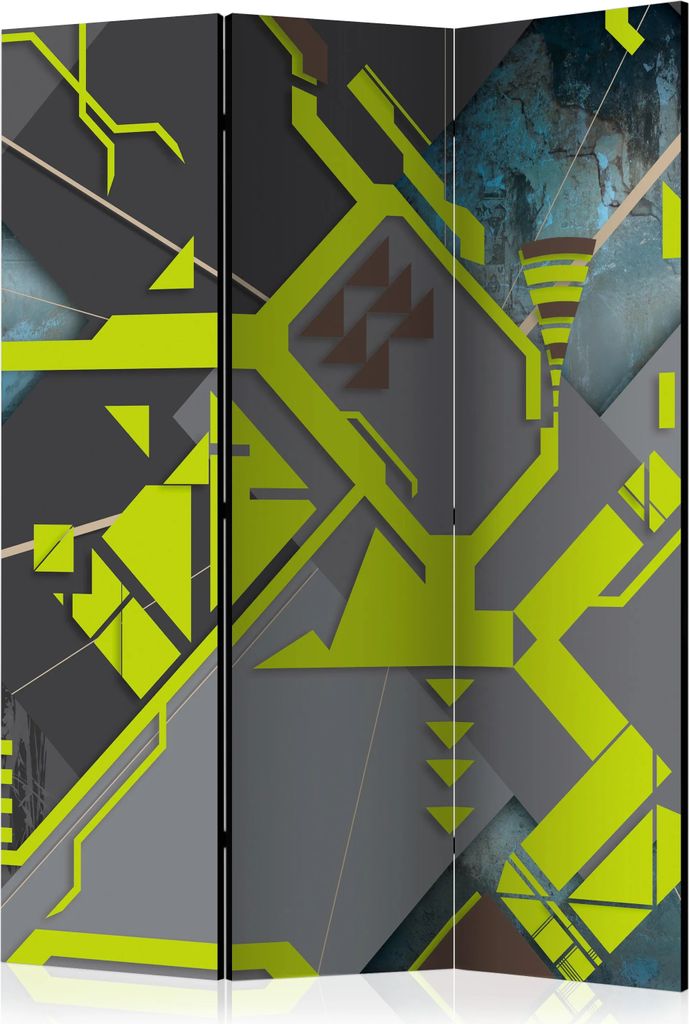 3-teiliger Doppelseitiger Vlies Paravent - Dynamic paths 135x172 cm Für Kinder n-C-0251-z-b