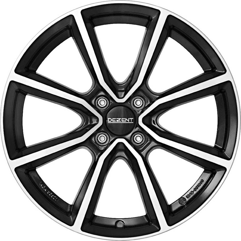 4x DEZENT Felge TN dark 7x18 ET45 4x100 TTN12BP45 kompatibel mit Toyota IQ
