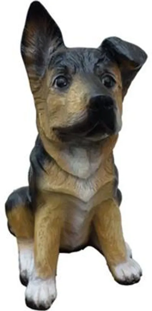 Sculpture de Chien pour Décoration Extérieure - Statue de Jardin 38cm