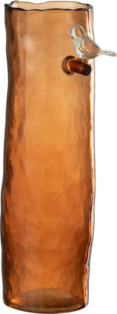J-Line Vase Long Oiseau en Verre Orange Large - Décoration Design