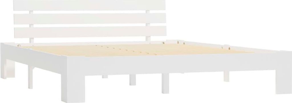 vidaXL Massivholzbett Weiß Kiefer 160x200 cm