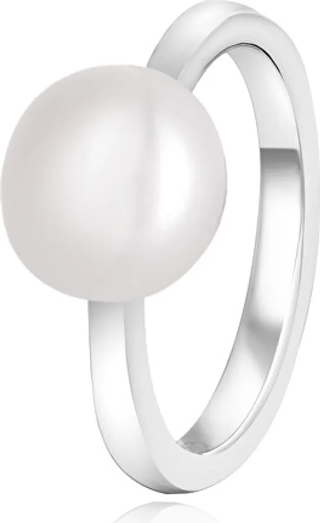 Elegante anello in argento con perla autentica AGG29, 50 mm