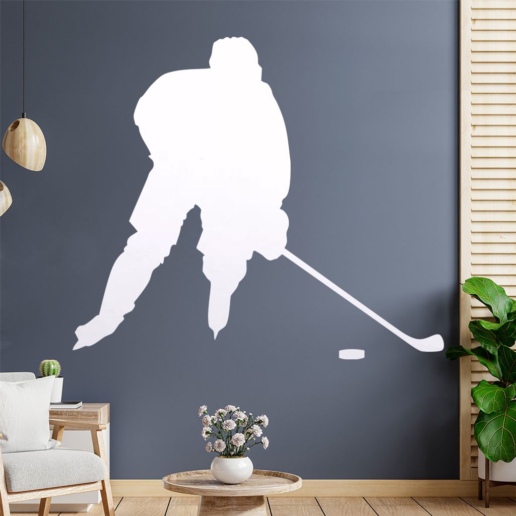 Eishockey Puck Figur Wandtattoo Wandaufkleber Wall Sticker - Dekoration, Küche, Wohnzimmer, Schlafzimmer, Badezimmer