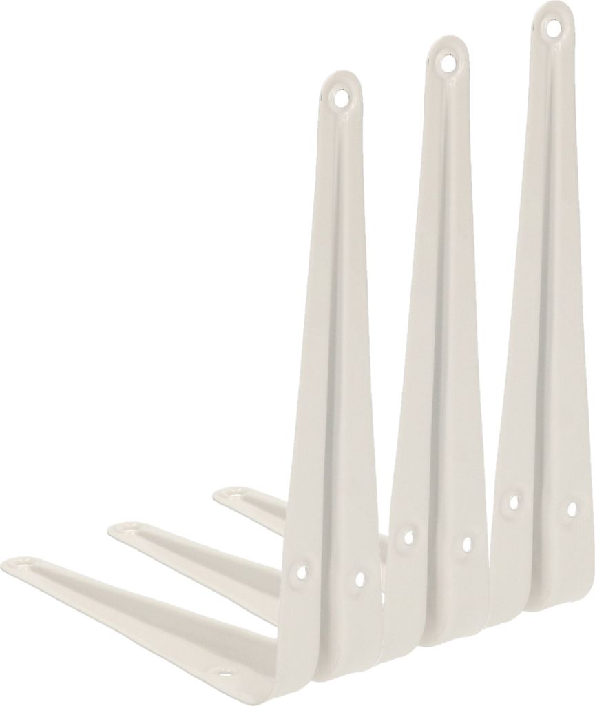 KOTARBAU 3er Set Regalwinkel 175x150 mm Regalträger Regalhalter für Wandmontage Weiß