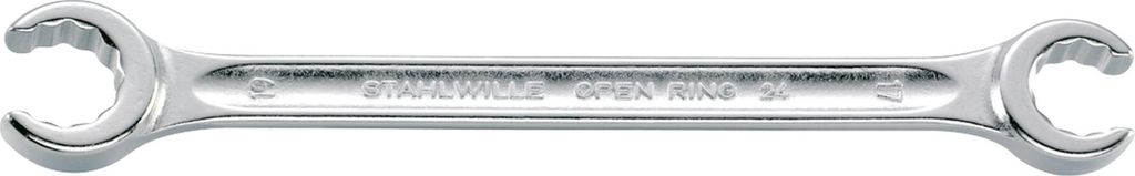 STAHLWILLE Doppelringschlüssel offen abgew. SW 16 x 19 mm L.220mm