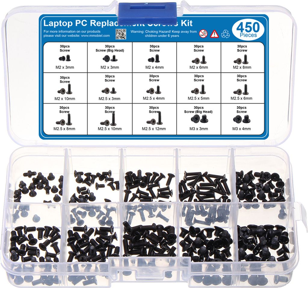 MMOBIEL 450-teiliges Ersatzschrauben-Kit für Produktbild 