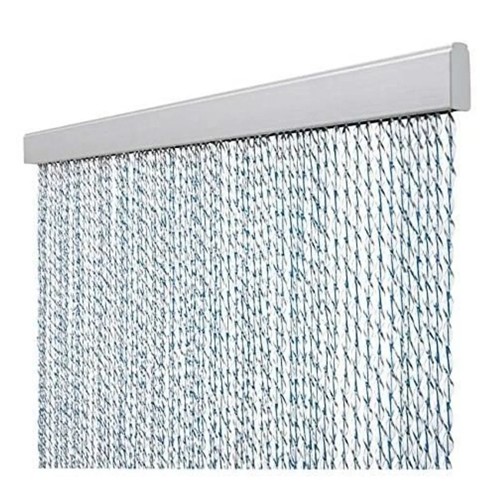 Rideau de porte occultant Sara Bleu 60x190 cm contre chaleur et vis-à-vis