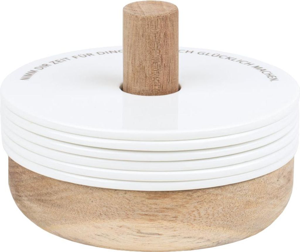 Untersetzer Set 6 Stk. "Zeit" D.10cm, H.7,5cm Produktbild 
