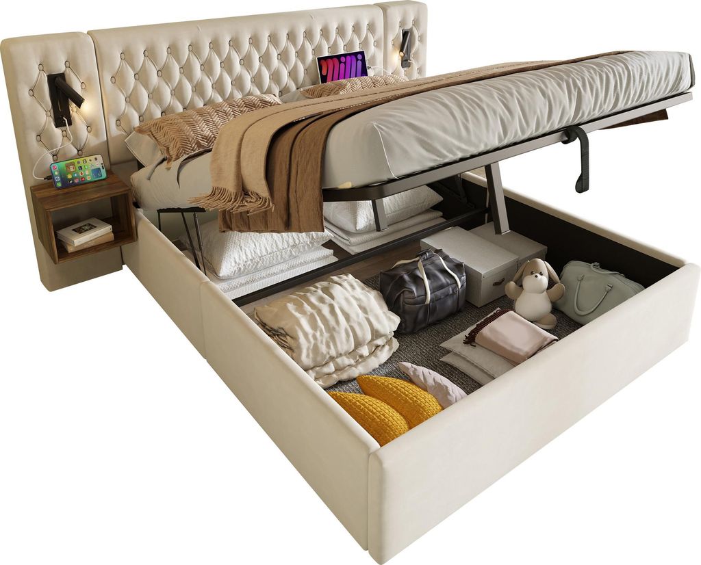 Sweiko Bettanlage Schlafzimmer Komplett Set,Polsterbett Produktbild 