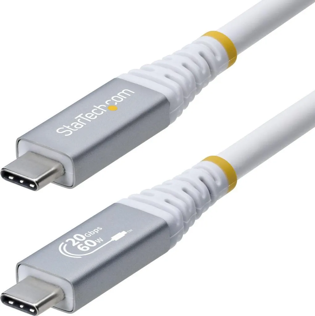 Câble USB-C USB4 de 3 Mètres Startech Blanc - Transfert Rapide 20 Gbit/s