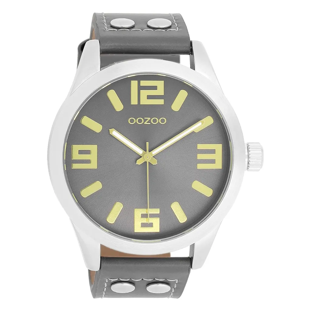 Montre Oozoo femme grise : l'alliance du confort cuir et de la précision