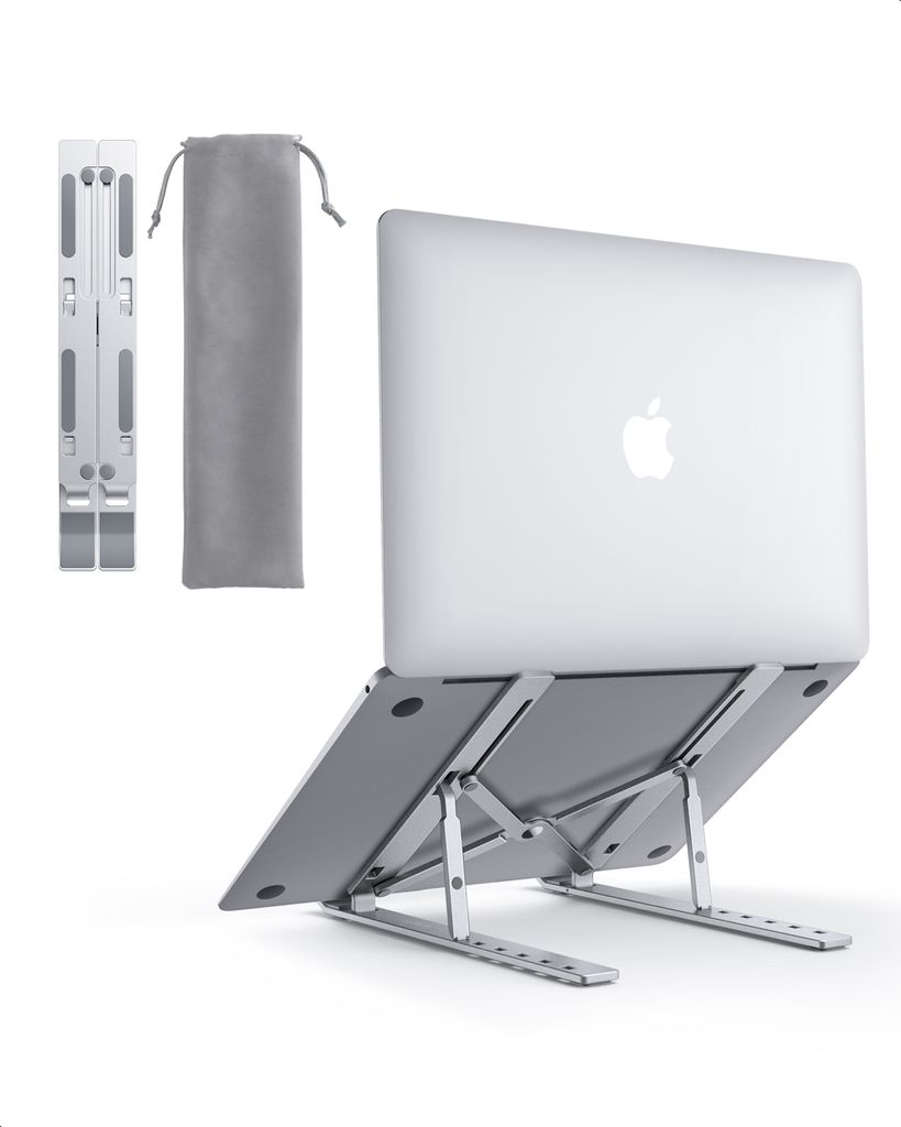 Laptop Ständer Verstellbarer Aluminium Tragbar Notebook PC Tablet Tischhalter 