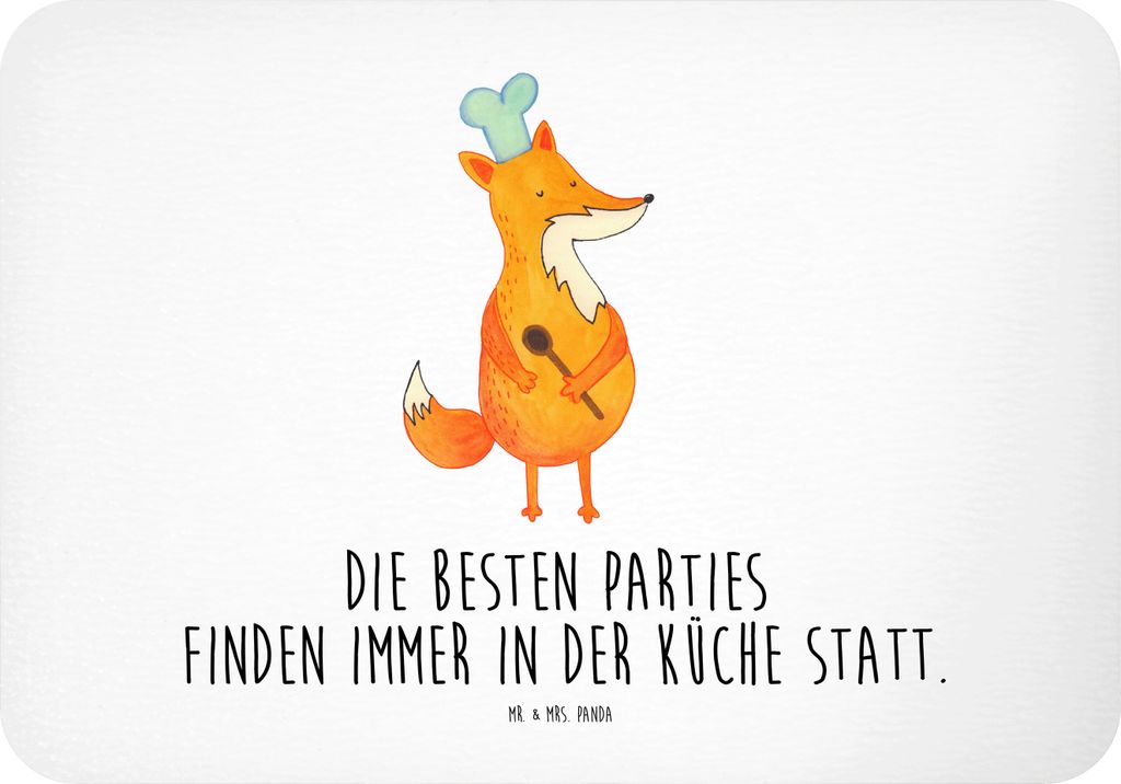 Mr. & Mrs. Panda magnet Fuchs Koch - Weiß - Geschenk, Kochmütze, Notizhalter, Chefkoch, Bäcker, whiteboardmagnet, Köche, Kühlschrankmagnet, ze...