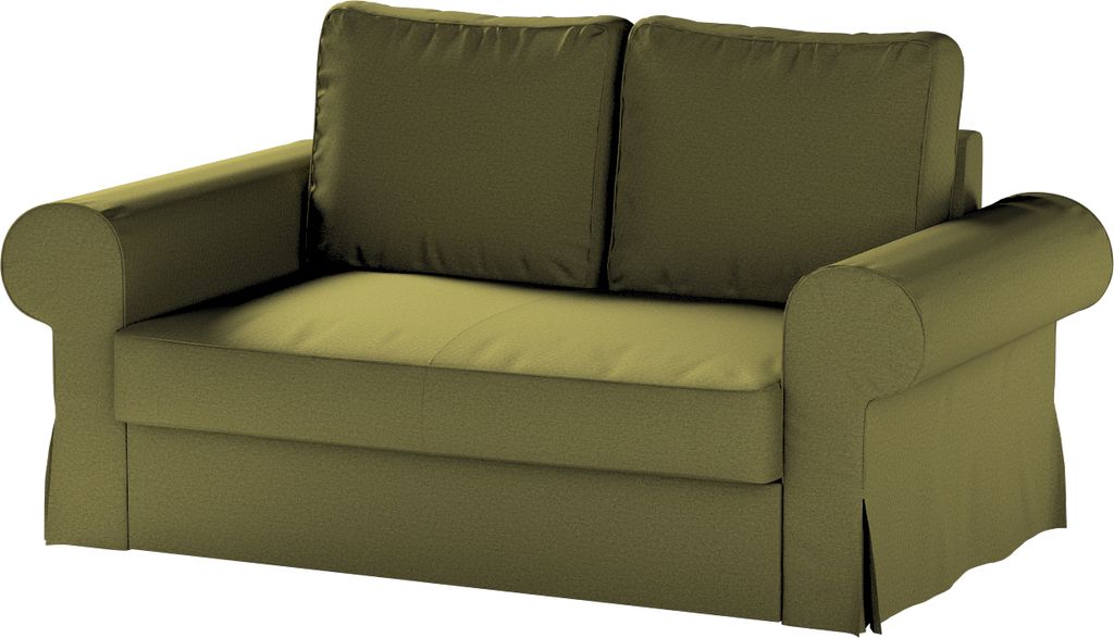 Dekoria Bezug für Backabro 2-Sitzer Sofa ausklappbar, olivgrün, Bezug für Backabro 2-Sitzer Sofa
