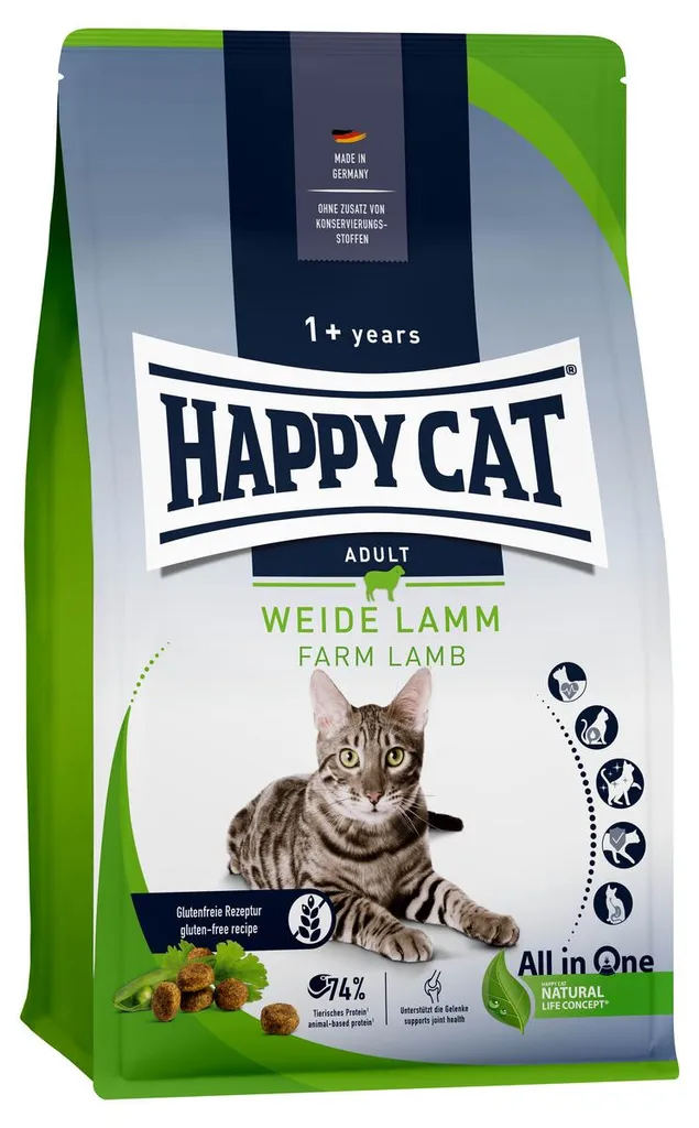 Happy Cat Culinary Agneau 4kg : Croquettes Chat Sensible et Difficile