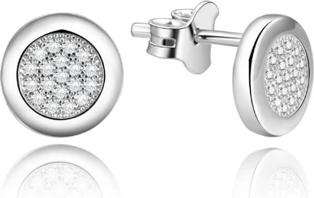 Boucles d'oreilles argentées AGUP1187 pour un look élégant au bureau