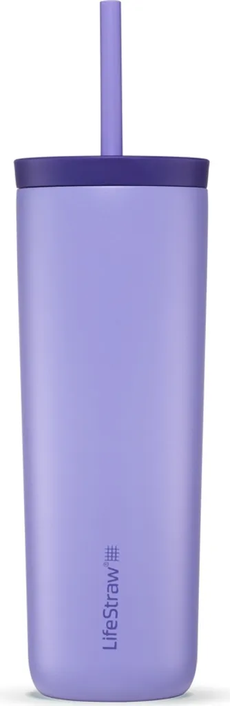 Bouteille filtrante pour voyage et randonnée LifeStraw Go Tumbler Violet