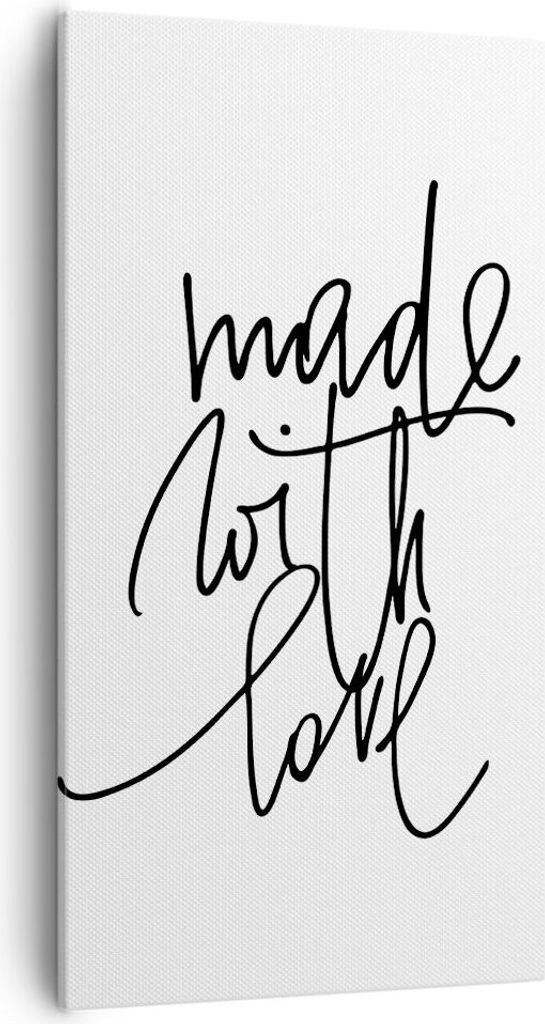 Bild auf Leinwand - Leinwandbild - Einteilig - Erstellt mit Liebe - 55x100cm - Wand Bild - Wanddeko - Wandbilder - Leinwanddruck - Bilder - Wanddek...