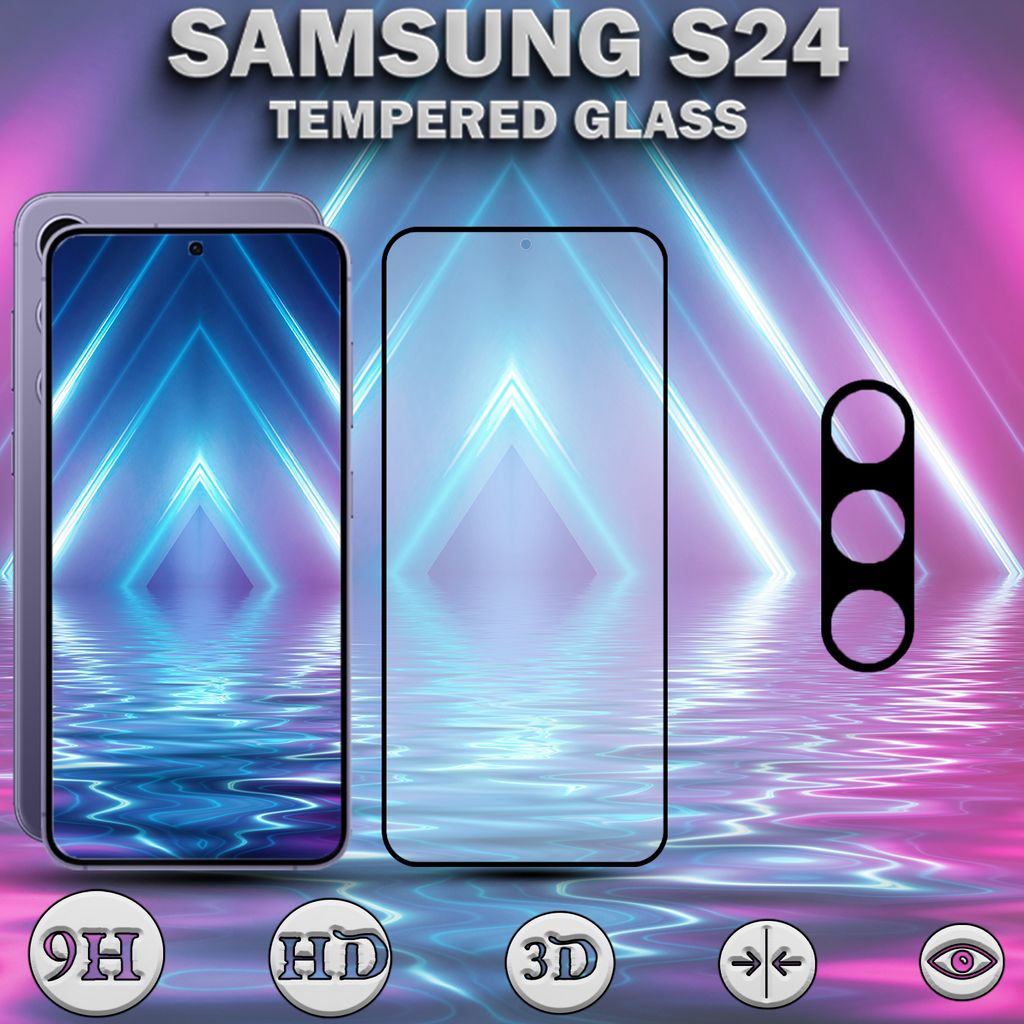 SAMSUNG S24 Displayschutzfolie und Objektivschutz aus 9H Produktbild 